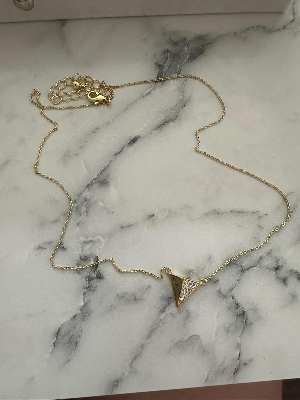 Uncommon James Delicate Gold Triangle Pendant Necklace- 19”